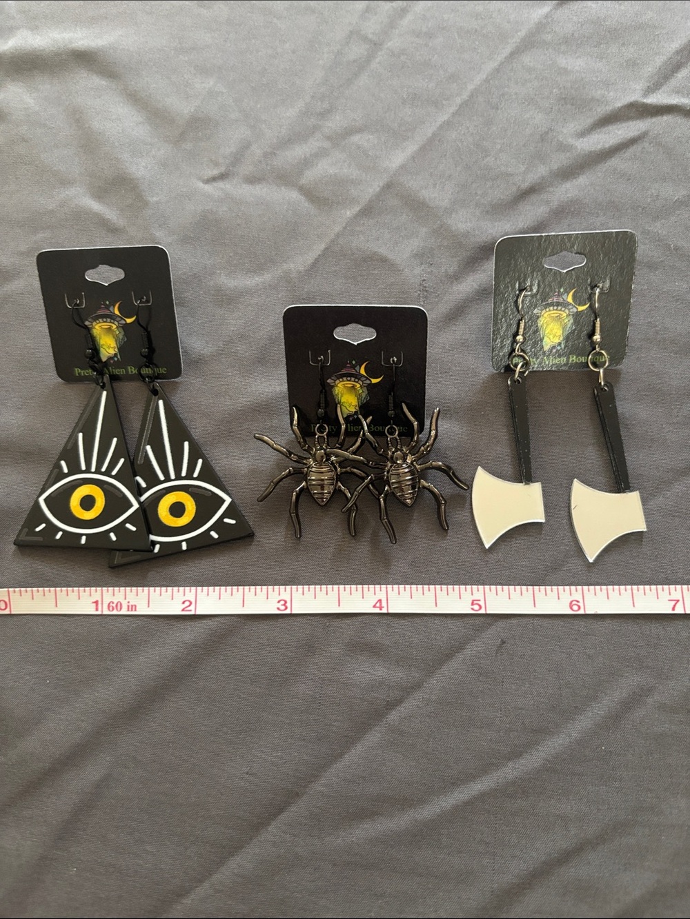 3 pairs of Halloween earrings